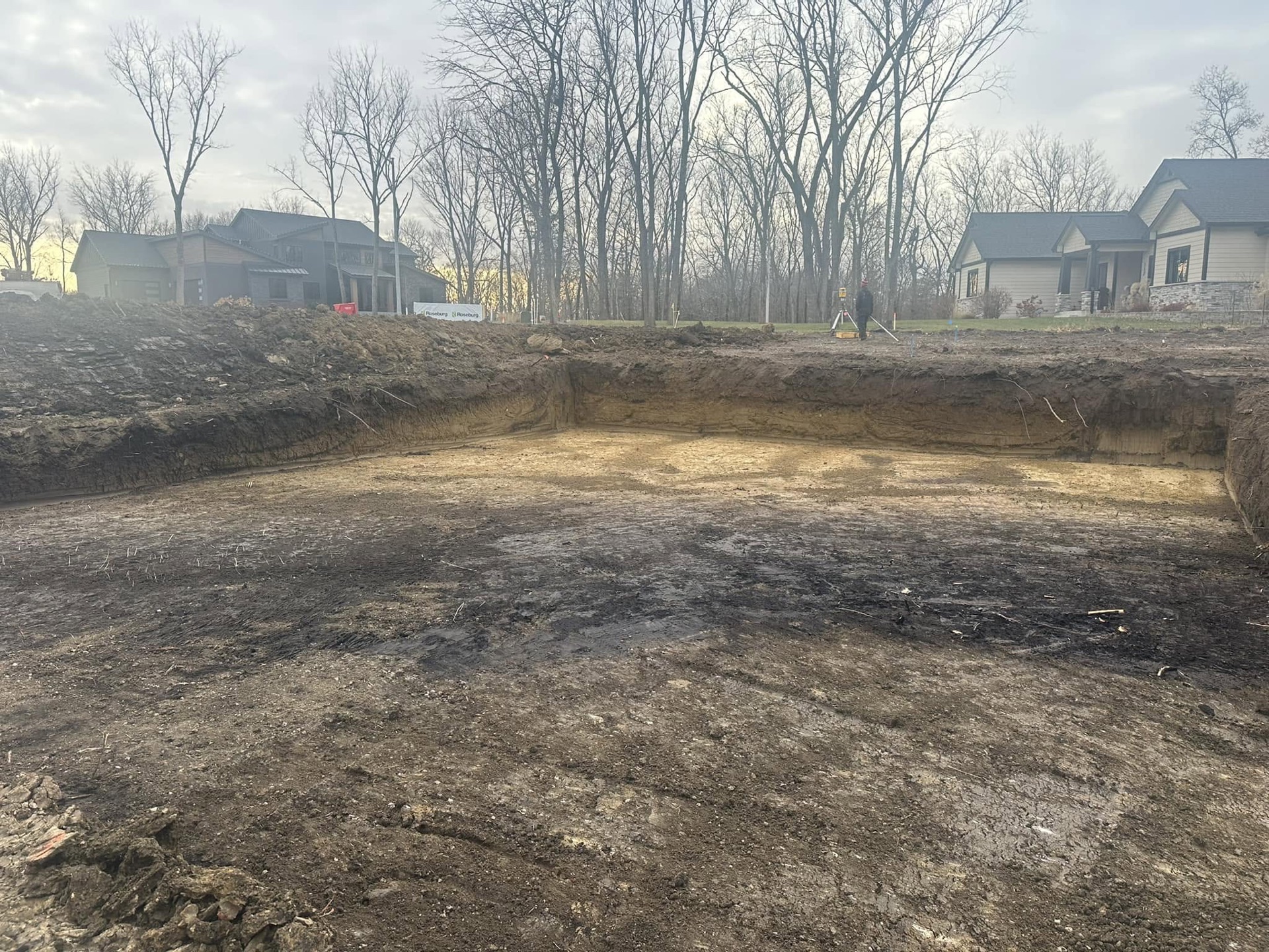Basement excavation for a new home by excavating contractor Melbourne, IA Basement excavation for a new home by excavating contractor Melbourne, IA